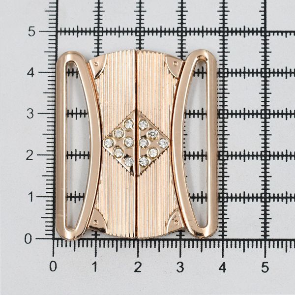 Пряжка ременная металл 40 мм (золото), 4 шт