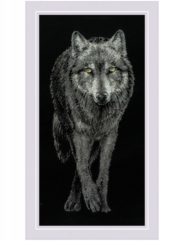 Набор для вышивания нитками Риолис, Вожак стаи 25х50 см