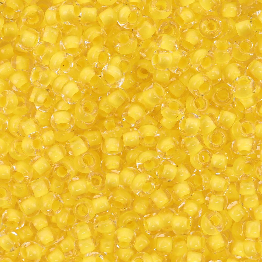 Бисер Preciosa прозрачный с цв. центром, круг.отв., 100 г (5х20 г), (38481)331-19001/10/0