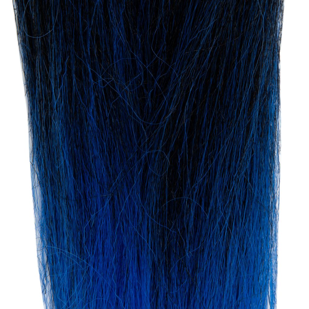 Украшение для волос Канекалон 60±3 см, 1 шт, №03 чёрный, яр.голубой, Cherry Mary TH07051