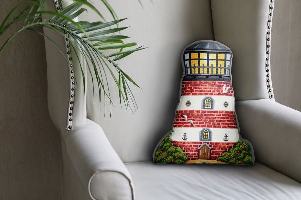 Набор для вышивания нитками Panna, Подушка Маяк, 35х42,5 см