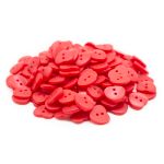 Пуговицы детские Сердце 24L (15мм) 2 пр. (col. 14 (красный)), CB-M-27, 144 шт