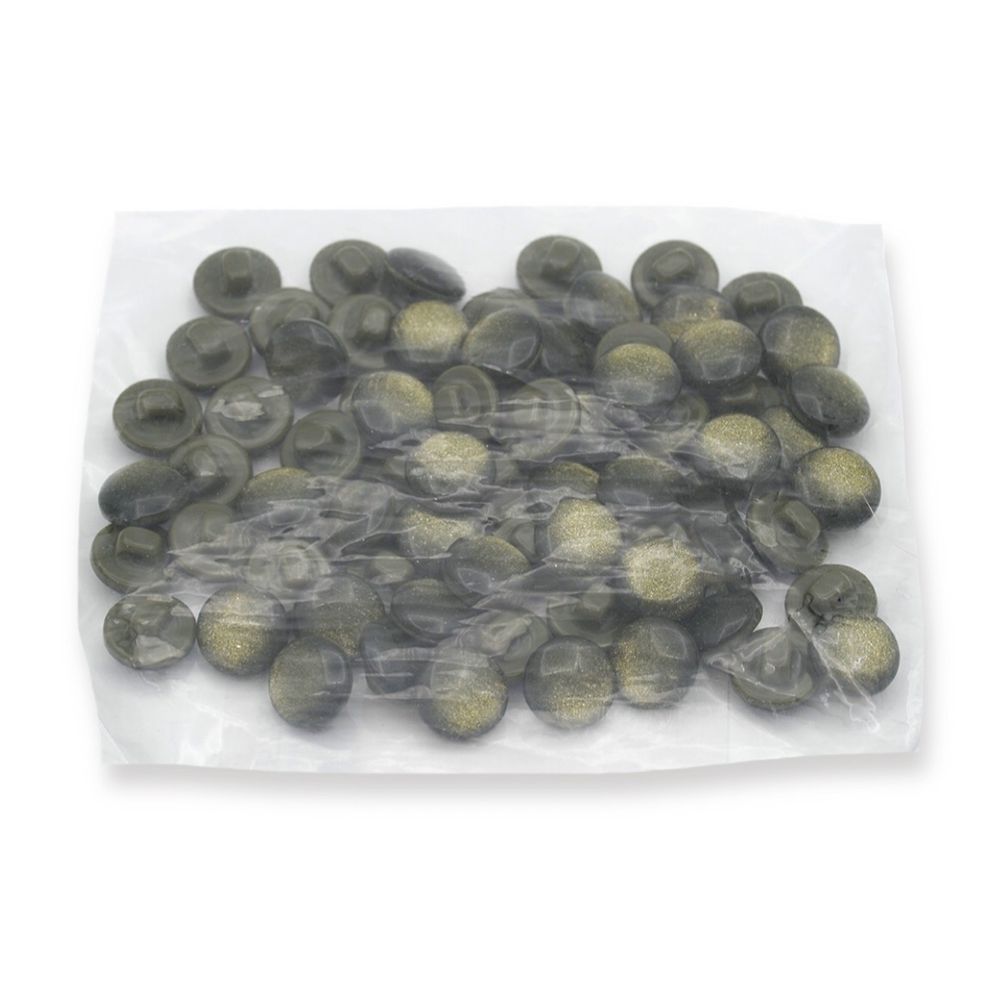 Пуговицы на ножке 18L (11мм), пластик (col.20 хаки), 72 шт, CR P-45
