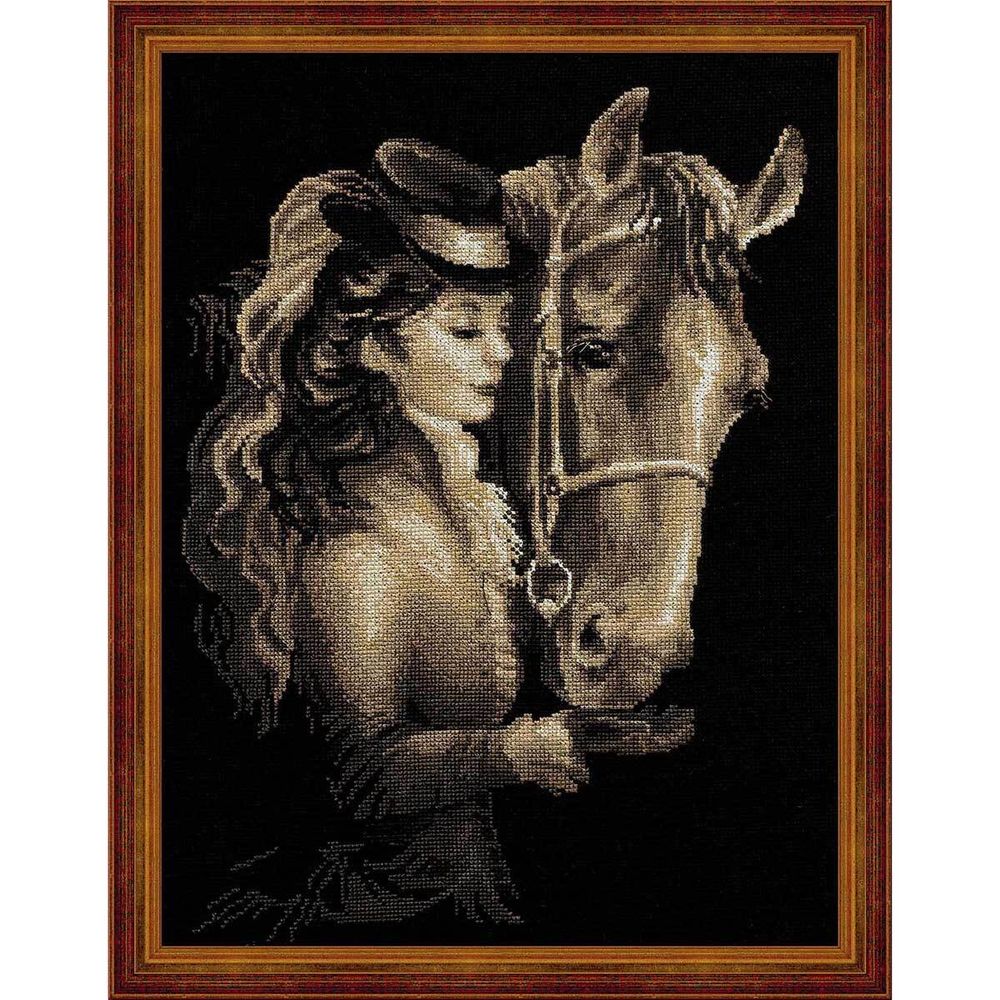 Набор для вышивания нитками Риолис, Амазонка, 30х40 см