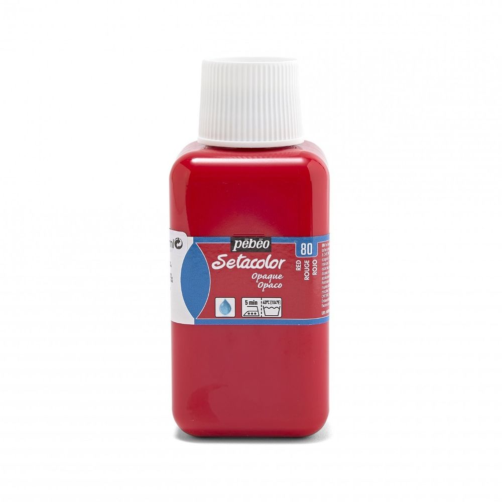 Краска для ткани непрозрачная Setacolor Opaque 250 мл, 296-080 красный, Pebeo, 296-080