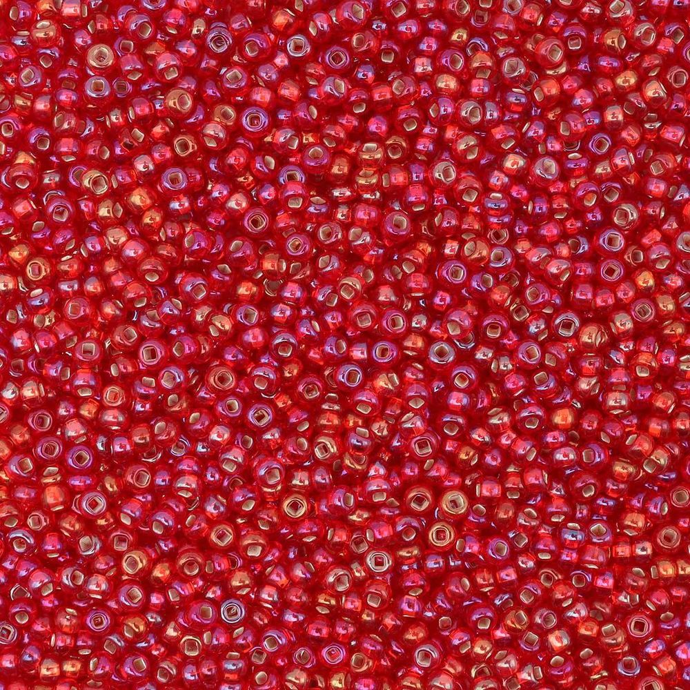 Бисер Preciosa прозрачный с серебр. центром 10/0 (2.3 мм), кв.отв., 50г, (97079)