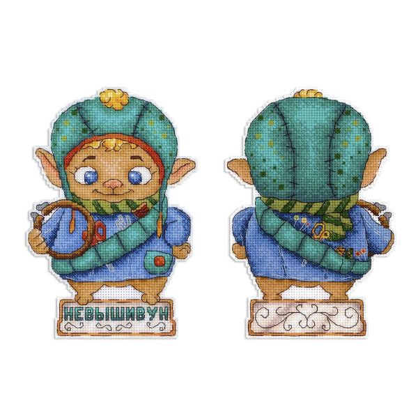 Набор для вышивания нитками МП Студия, пласт.канва Невышивун 18х12 см