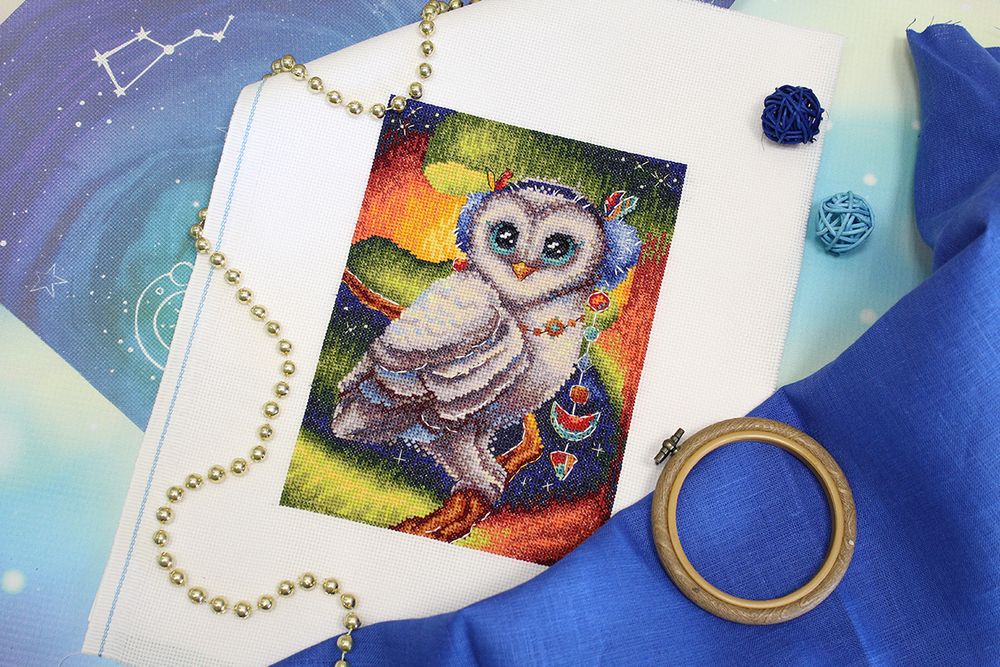 Набор для вышивания нитками МП Студия, В северных краях, 20х14 см