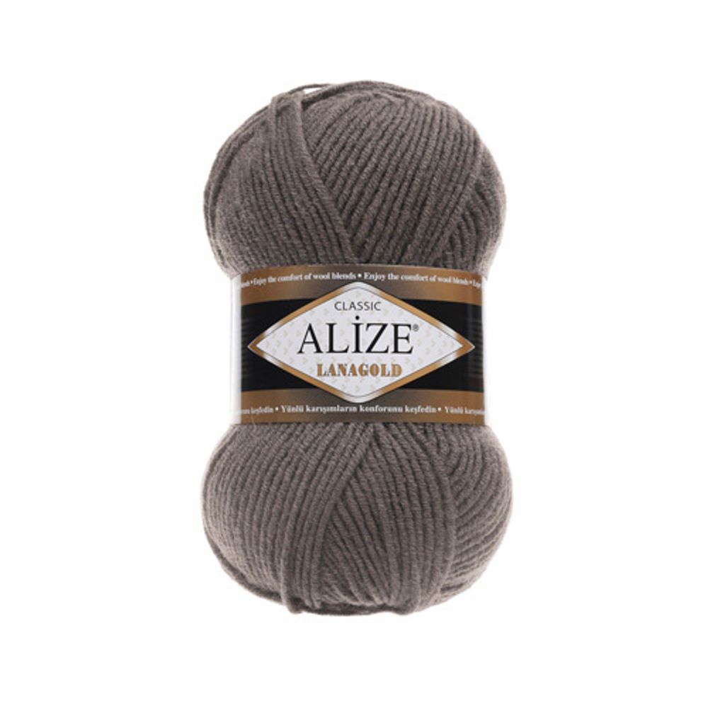 Пряжа Alize (Ализе) Lana Gold / уп.5 мот. по 100 г, 240м, 348 темно-серый A