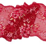 Кружево бельевое эластичное 170 мм / 10 м, красный