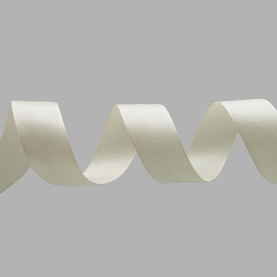 Лента декоративная ёлочка 40.0 мм / 20±1 метров, 02 молочный