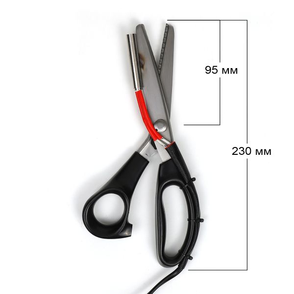 Горячие ножницы для ткани ЗИГЗАГ 95 мм (230 мм), 100W