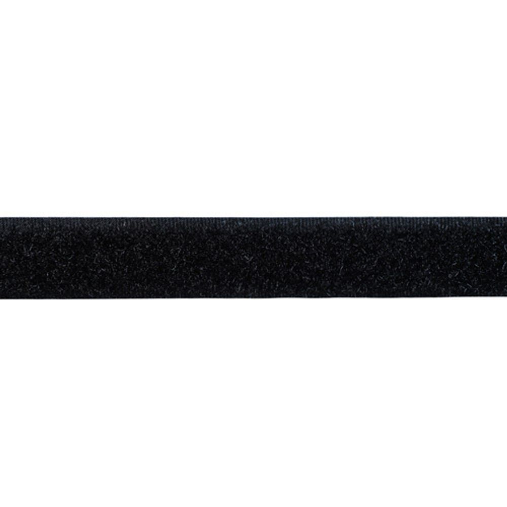 Лента контактная липучка (велкро) пришивная 15 мм / 25 метров, S090769 черный, /петля/, кач.&quot;A&quot;