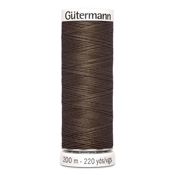 Нитки универсальные Gutermann Sew-all, 200м, 252 коричневая сепия, 5 катушек