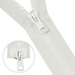 Молния трактор Arta Т6 (6 мм) 2 зам., разъем., 65 см, 001 белый, 5 шт