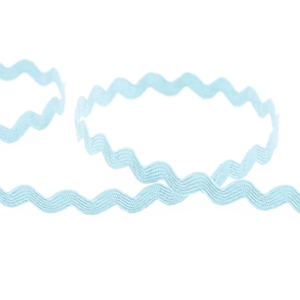 Тесьма отделочная зигзаг 5 мм, 30 м, 002 бл.голубой, Gamma JZ-5