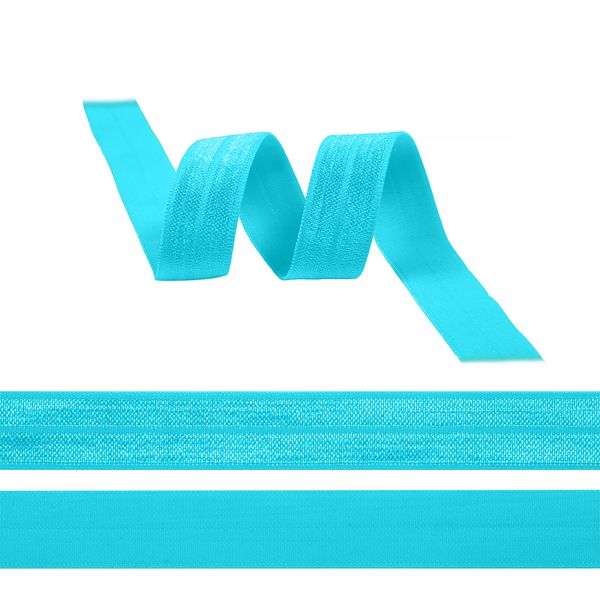 Резинка бельевая (окантовочная) блестящая 15.0 мм / 50 метров, Б.2201A, A2201 небесно-голубой