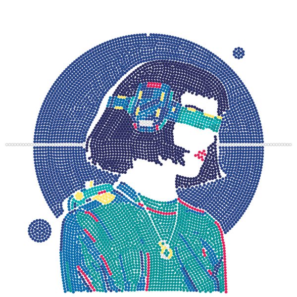 Алмазная (кристальная) мозаика Фрея ALBP-301, постер Кибер девушка, 30х30 см