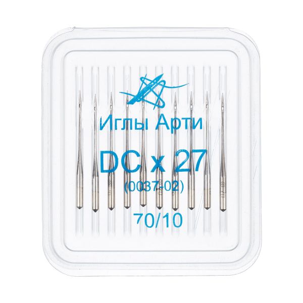Иглы для промышленных швейных машин Арти 0037-02 (№60-80) оверлок, 10 шт, /РП/, №70