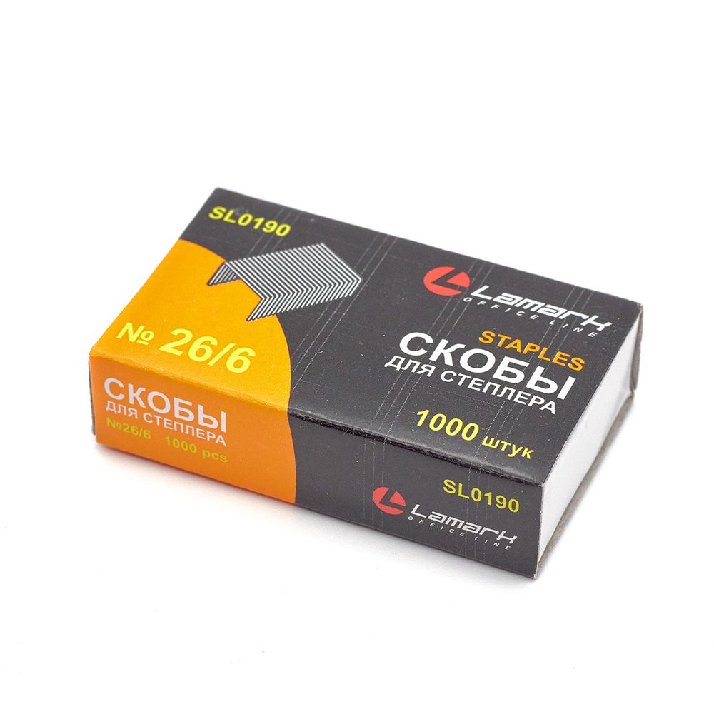 Скобы №26/6, 1000 шт, LAMARK190