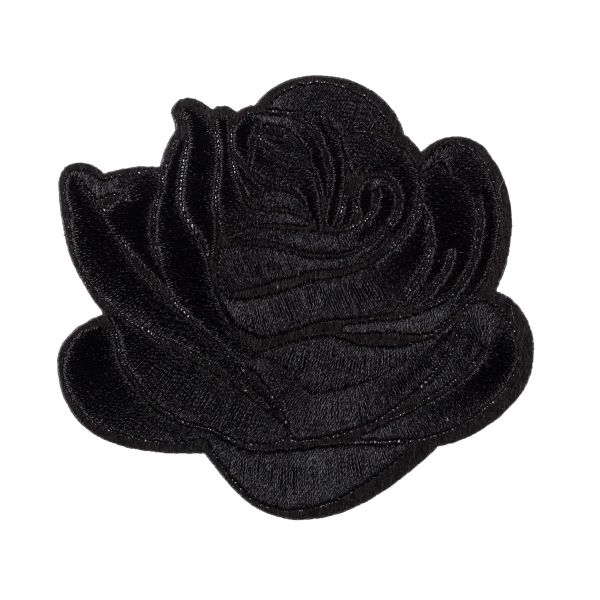 Термоаппликация №19/5, 5 шт, №6367B роза черная 5х5.4 см, Gamma