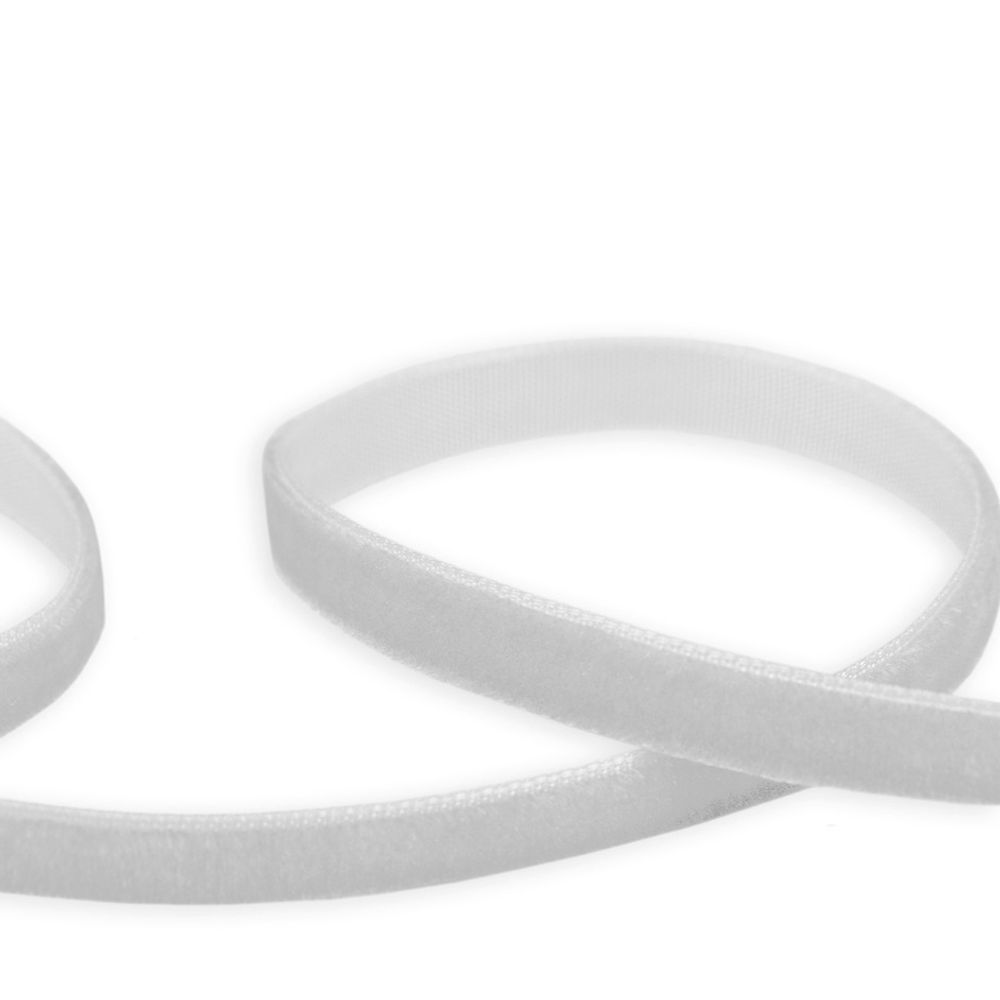 Лента бархатная (тесьма) 20.0 мм / 16.5±1 метра, 001 белый, Blitz VR-20