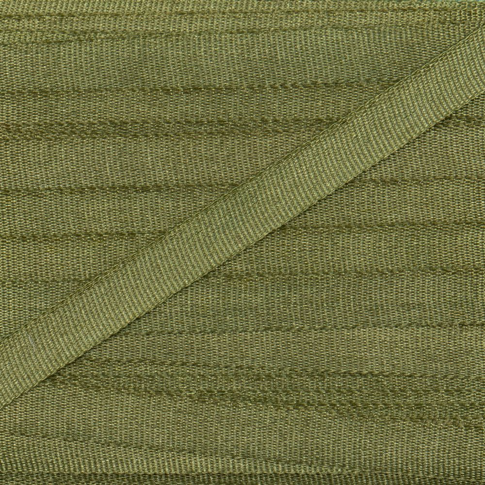 Лента (тесьма) шелковая 4.0 мм / 45.5±0.5 метров, №219 гр.зеленый, Gamma SR-4