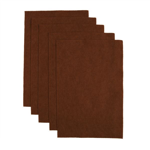 Фетр листовой 1 мм, 20х30 см, 5 шт, 063 св.коричневый, Blitz FKC10-20/30