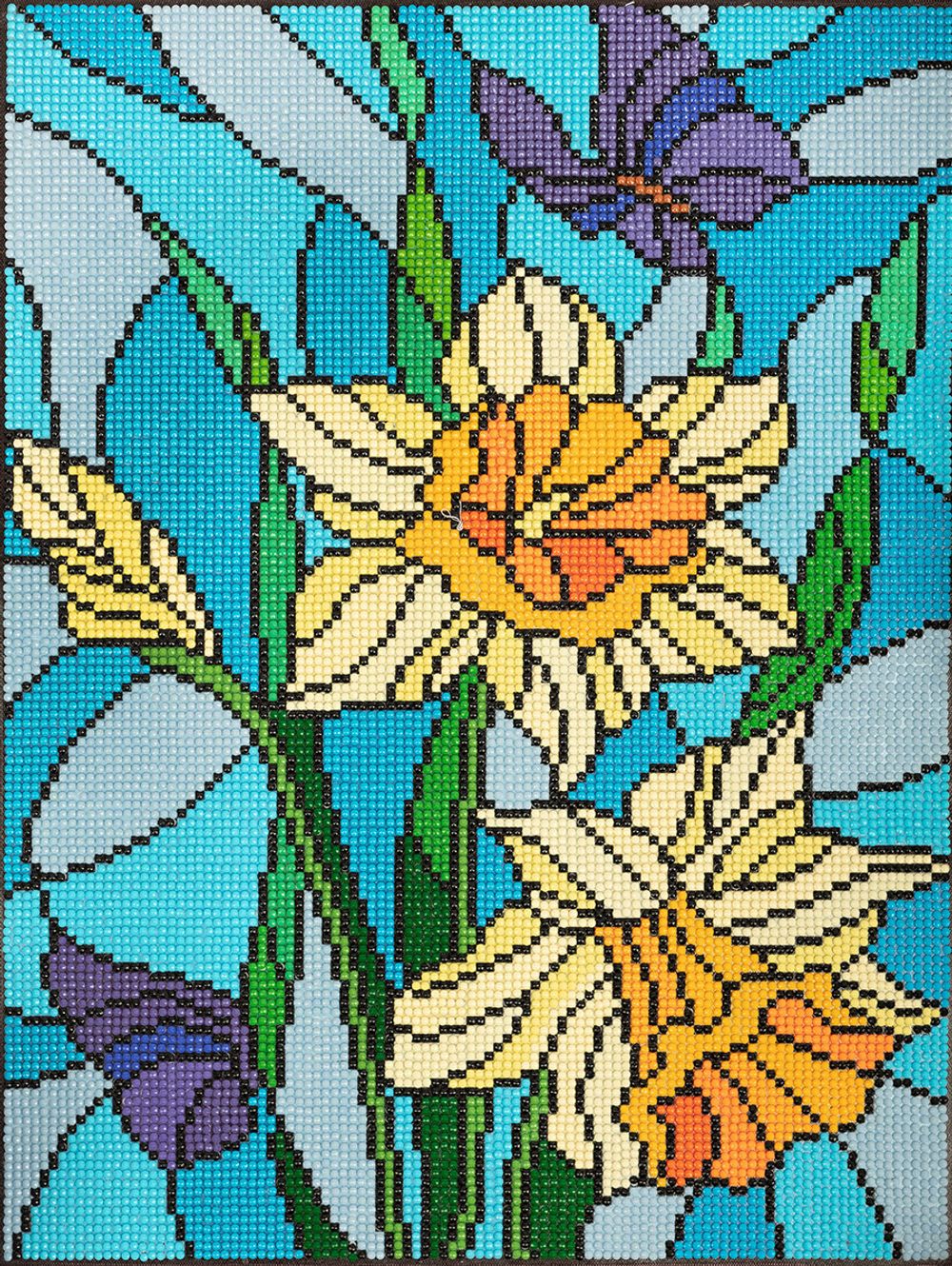 Алмазная (кристальная) мозаика Фрея, Нарцисс. Витраж, 30х40 см