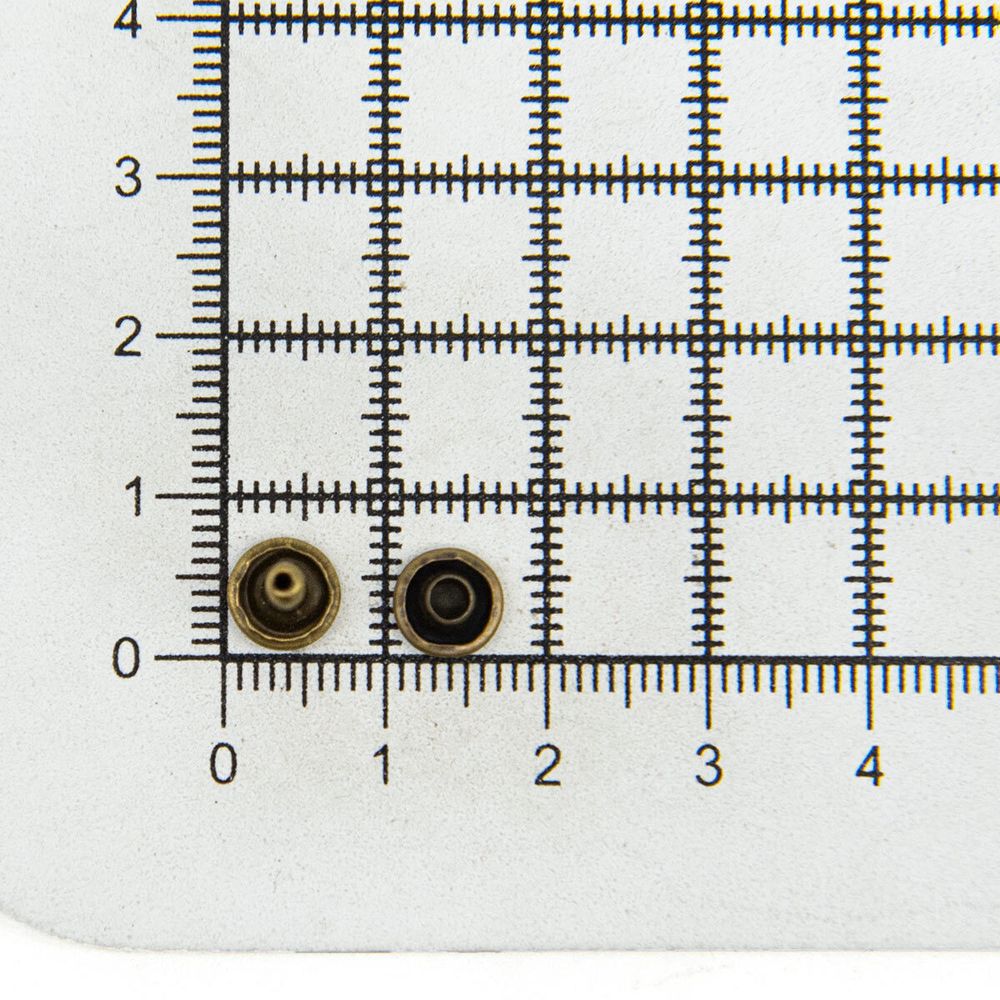 Хольнитены сумочные ⌀7 мм, h=9 мм, двухсторонние, BIG, латунь, 100 шт