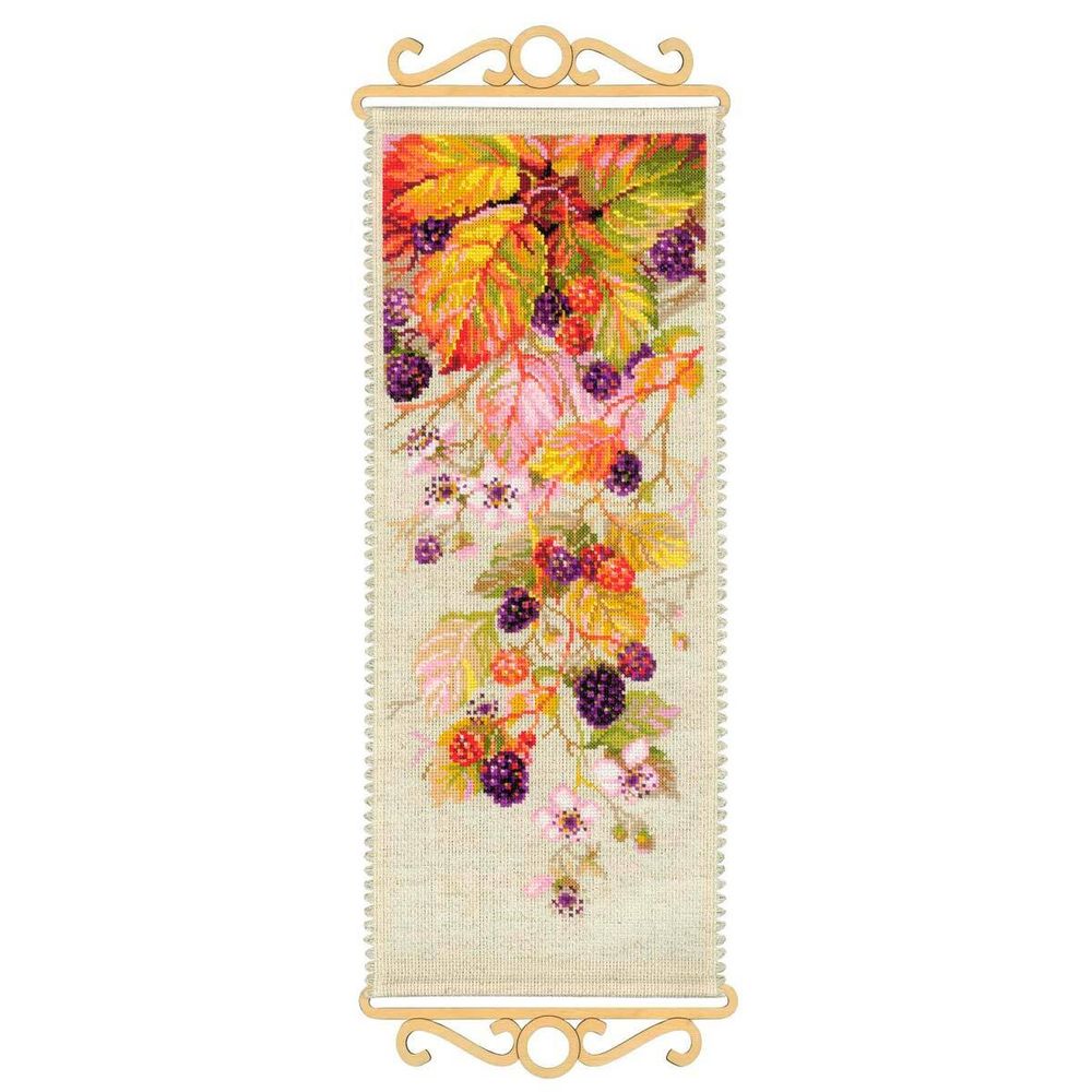 Набор для вышивания нитками Риолис, Ежевика, 19х48 см