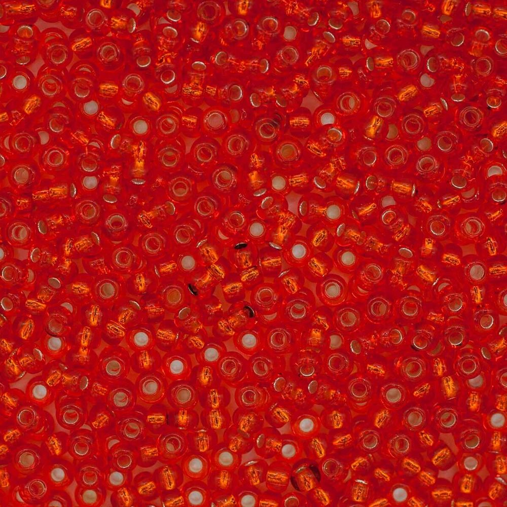 Бисер Preciosa прозрачный, серебряный центр 10/0 (2.3 мм), 100 г (5х20 г), цв. 97030