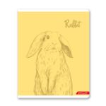 Тетрадь ученическая общая, матовая ламинация + выборочный УФ лак, A5+ 48 л. на скобе, белизна 100%, 10 шт, клетка, 000315 Зайчишка, Светоч 48ТСК5_24_3_1