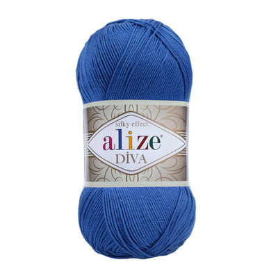 Пряжа Alize (Ализе) Diva / уп.5 мот. по 100 г, 350м, 132 василек A