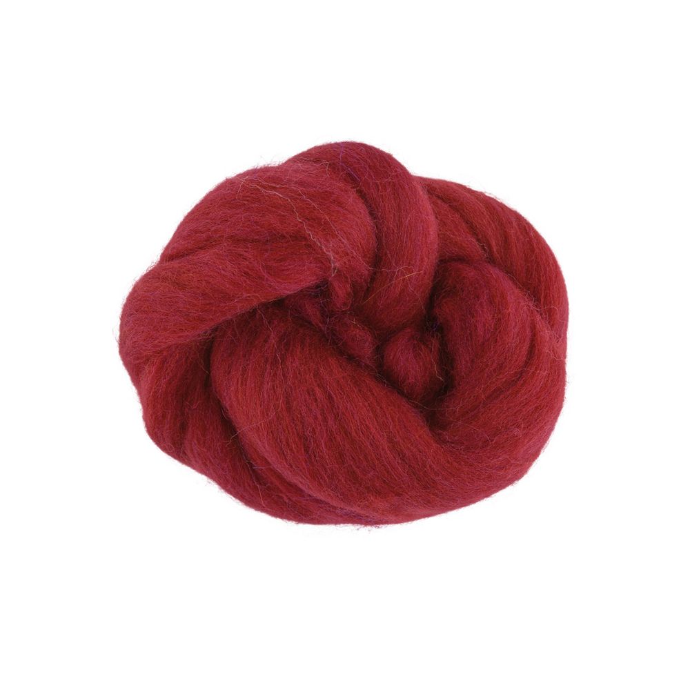 Шерсть для валяния (до 29 мкр), 50 г. 0982 гранат, Gamma TFS-050