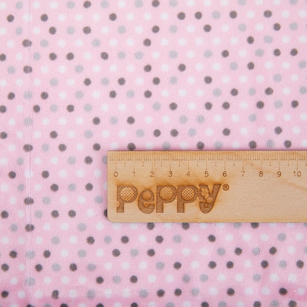 Плюш (ткань) Peppy Mockingbird Cuddle 440 г/м², 48х48 см, dottie dot blush