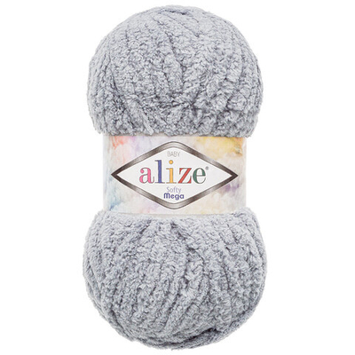 Пряжа Alize (Ализе) Softy Mega / уп.5 мот. по 100 г, 70м, 428 серый