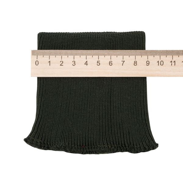 Манжеты трикотажные 9.0х9.5 см, 1 пара, средней плотности 14 кл, 1х1, 8114 т.хаки