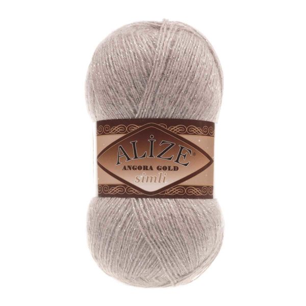 Пряжа Alize (Ализе) Angora Gold Simli / уп.5 мот. по 100 г, 500м, 541 норка A