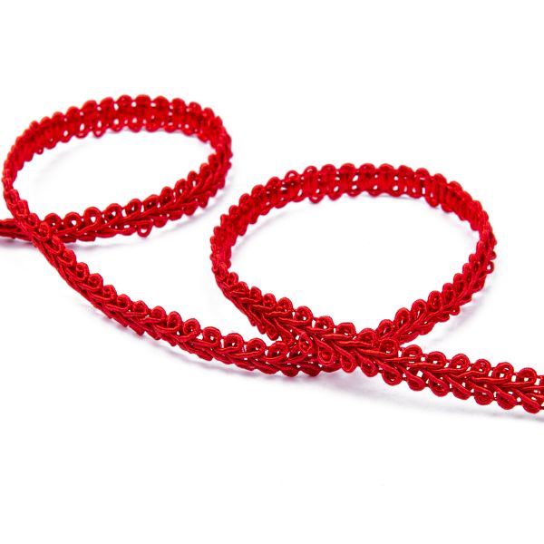 Тесьма декоративная Gamma Шанель GSH-10 8.5-10 мм, 33 м,±0.5 м, 065 красный