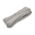 Тесьма отделочная вязаная 16 мм, 10 м, серебристый