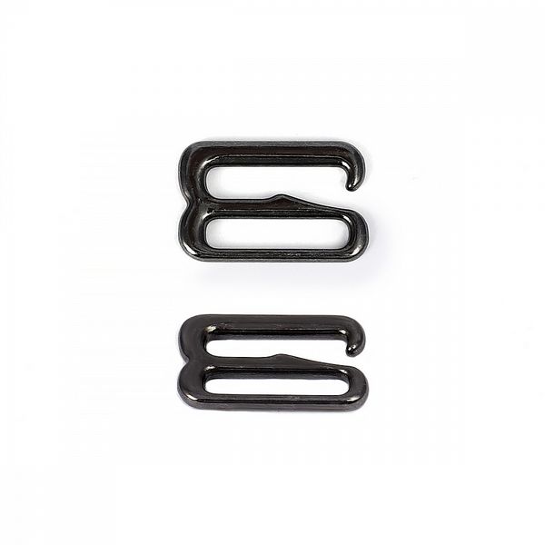 Крючки для купальника металл 10.0 мм, 910.SW цв.черный никель, уп.100 шт