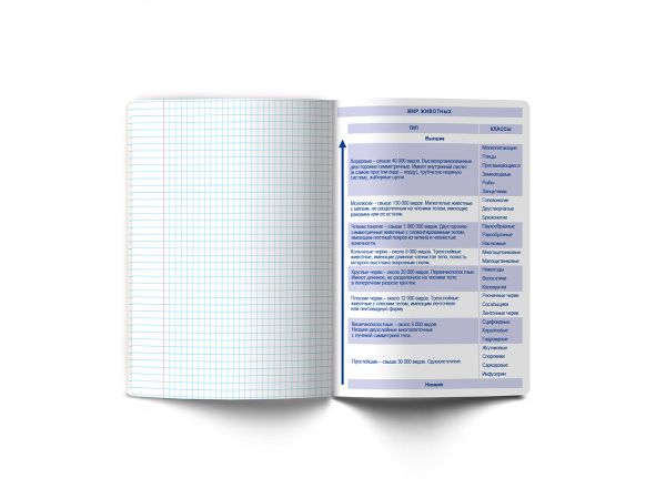 Тетрадь со справочным материалом Доска желаний, A5+ 48 л. на скобе 60 г/м², белизна 90%, 10 шт, клетка, 000512 Биология, Светоч 48ТПСКд5_0_2_1