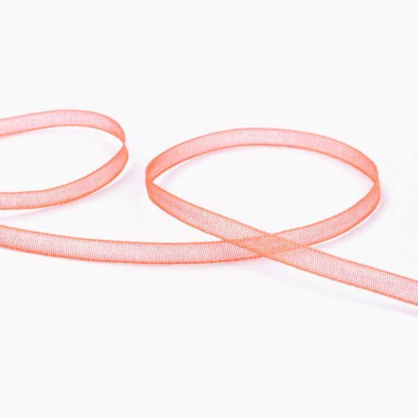 Лента капроновая (органза) _3.0 мм / 45.7 метров, 039 апельсин, Blitz OR-3