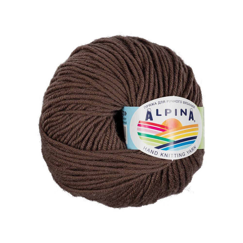 Пряжа Alpina Margo / уп.10 мот. по 50г, 75м, 03 т.коричневый