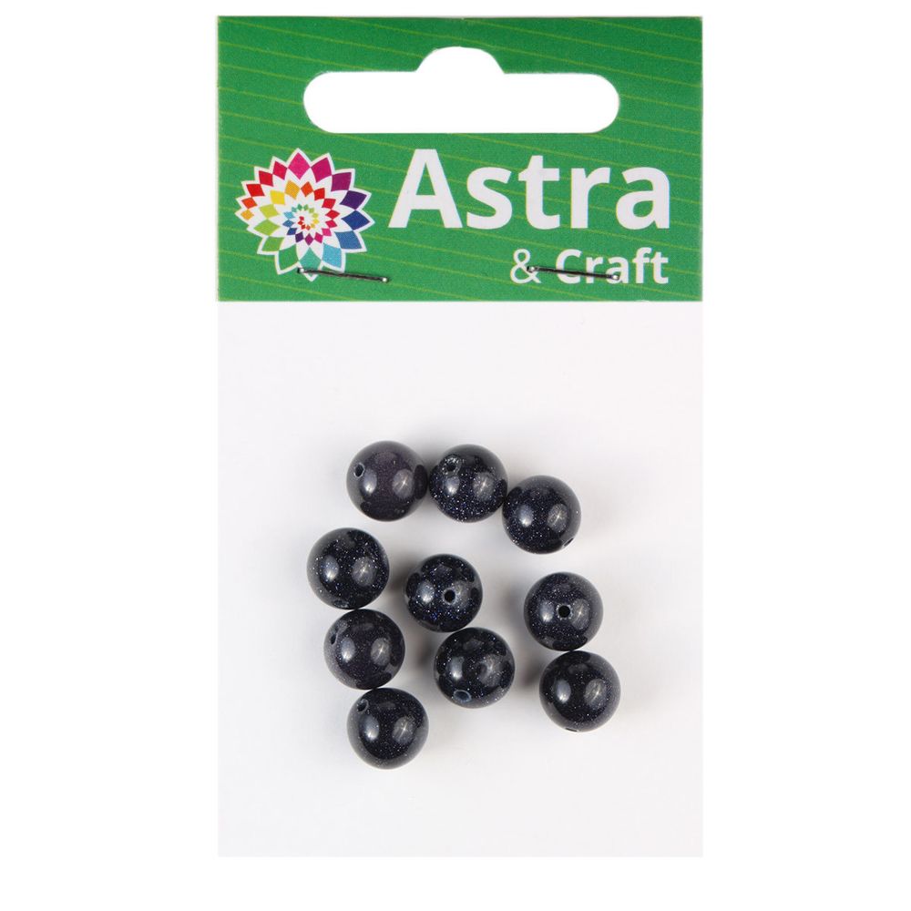 Бусины Голубой песчаник, 10 мм, 10 шт в упак, Astra&Craft /TOS/