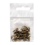 Крючки пришивные декоративные 12х22 мм, OB, бронза, 12 шт