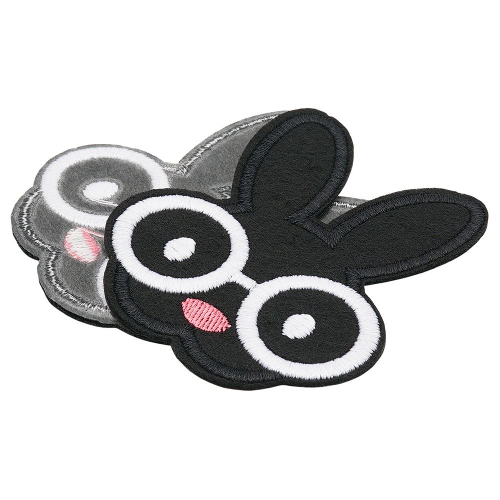 Термоаппликация Зайка в очках 70х85мм (Black (черный)), 2 шт, LA525