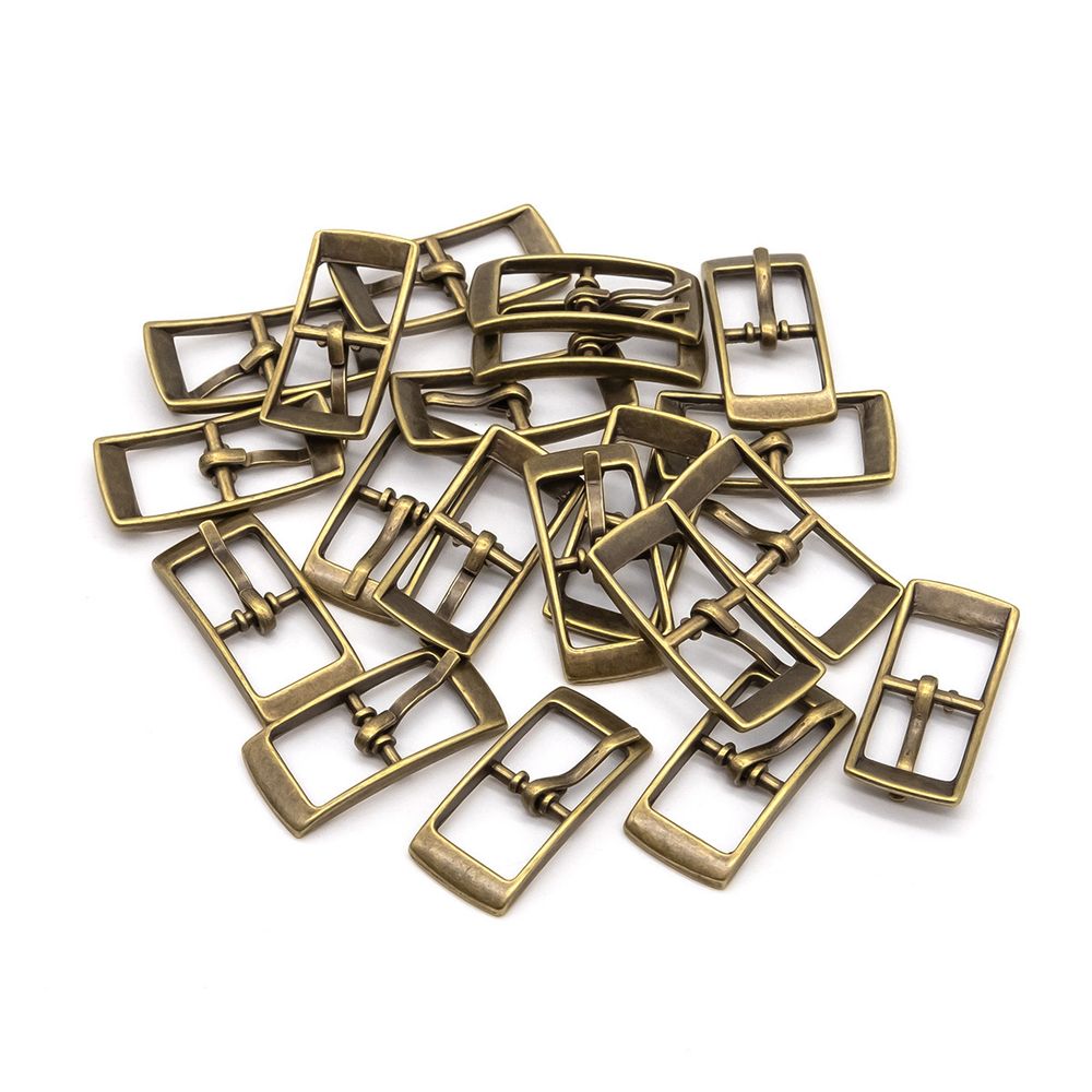 Пряжка ременная металл 10 мм (внешн. 12х26 мм), латунь, 20 шт, BIG