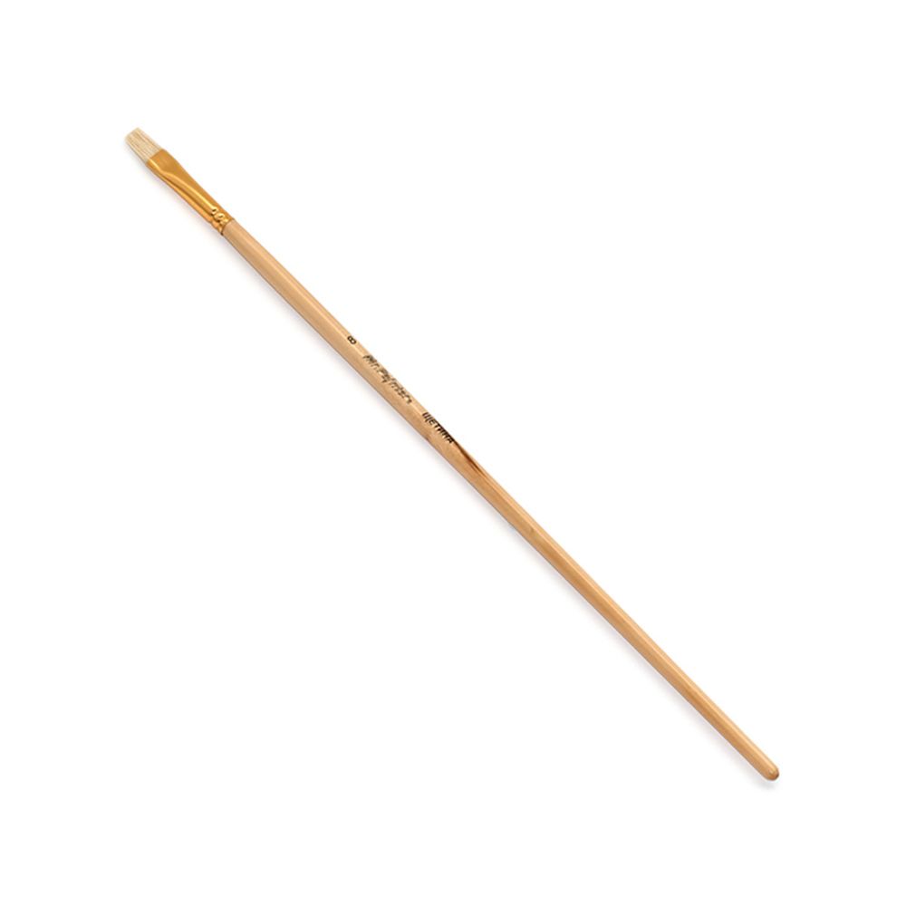 Кисть щетина №08 плоская, 5 шт, длинная ручка, 08, Mr.Painter BBR 134-08